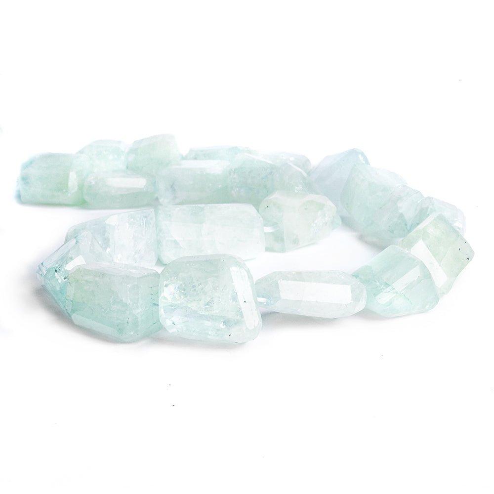 Aquamarine Faceted Nugget Beads 14 inch 23 pieces - The Bead Traders