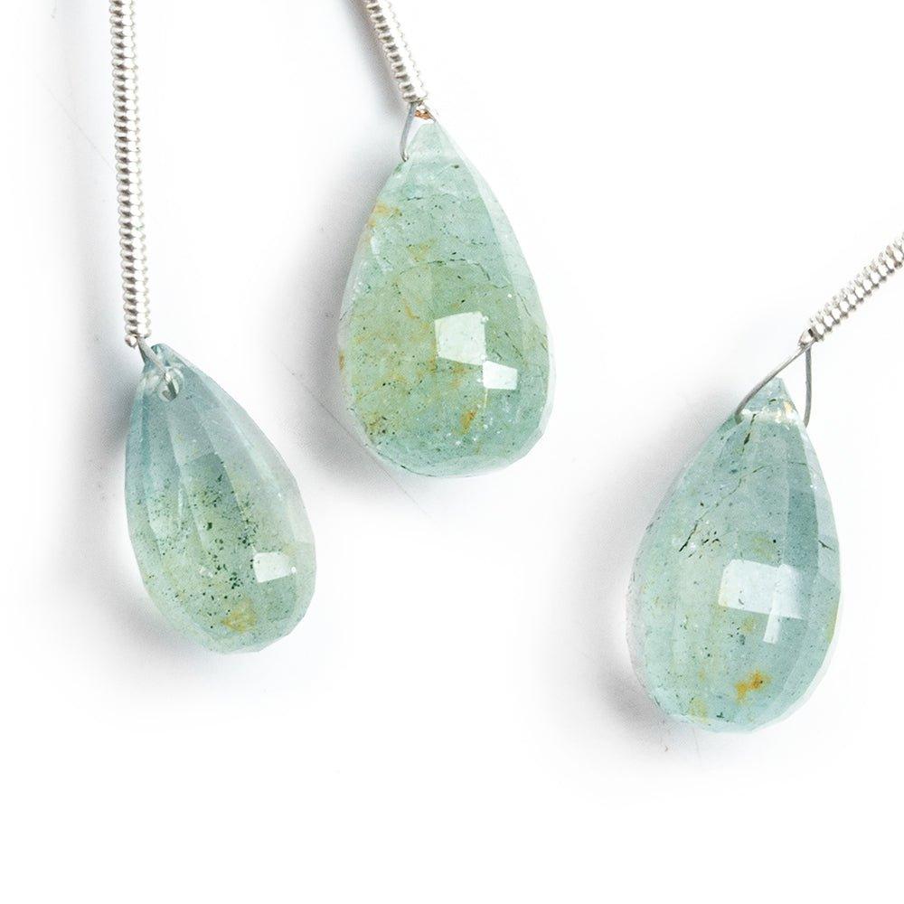 Aquamarine Faceted Teardrop Focal Bead 1 Piece - The Bead Traders