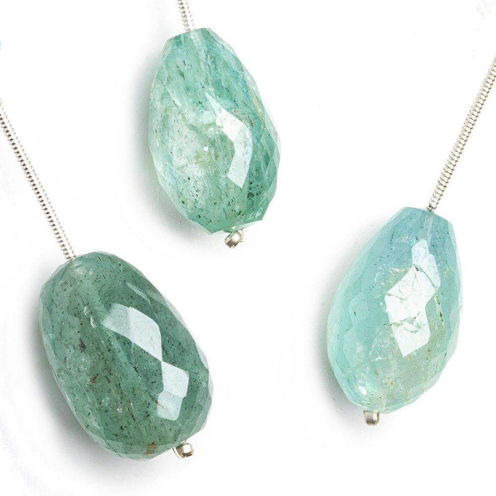 Aquamarine Faceted Teardrop Focal Bead 1 Piece - The Bead Traders