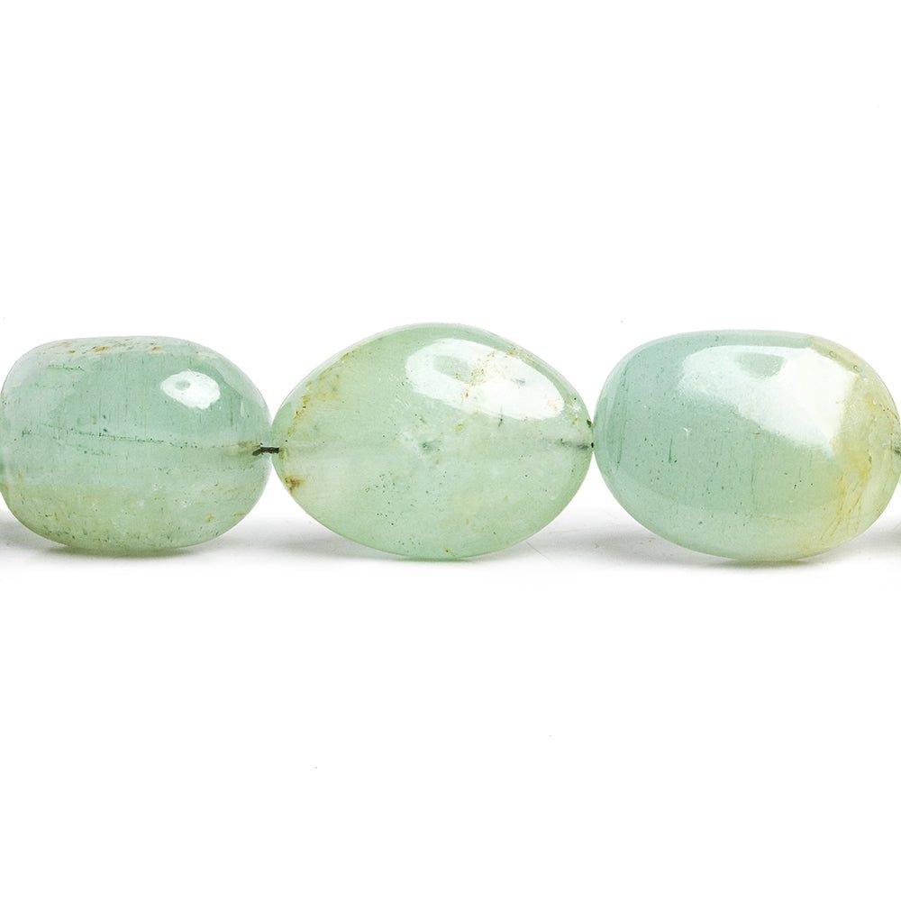Aquamarine Plain Nugget Beads 16 inch 19 pieces - The Bead Traders