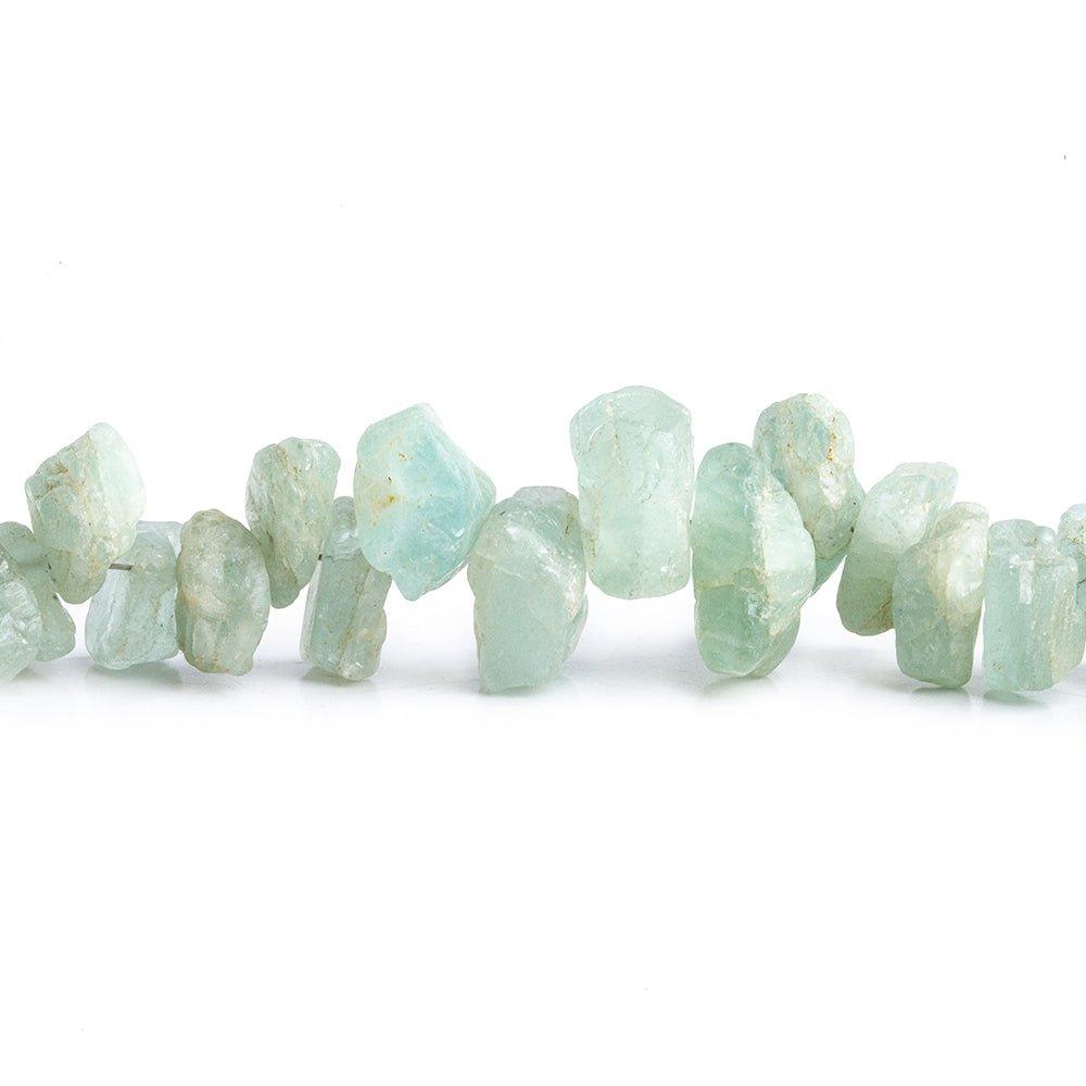 Aquamarine Top Drilled Tumbled Nugget Beads 8 inch 55 pieces - The Bead Traders