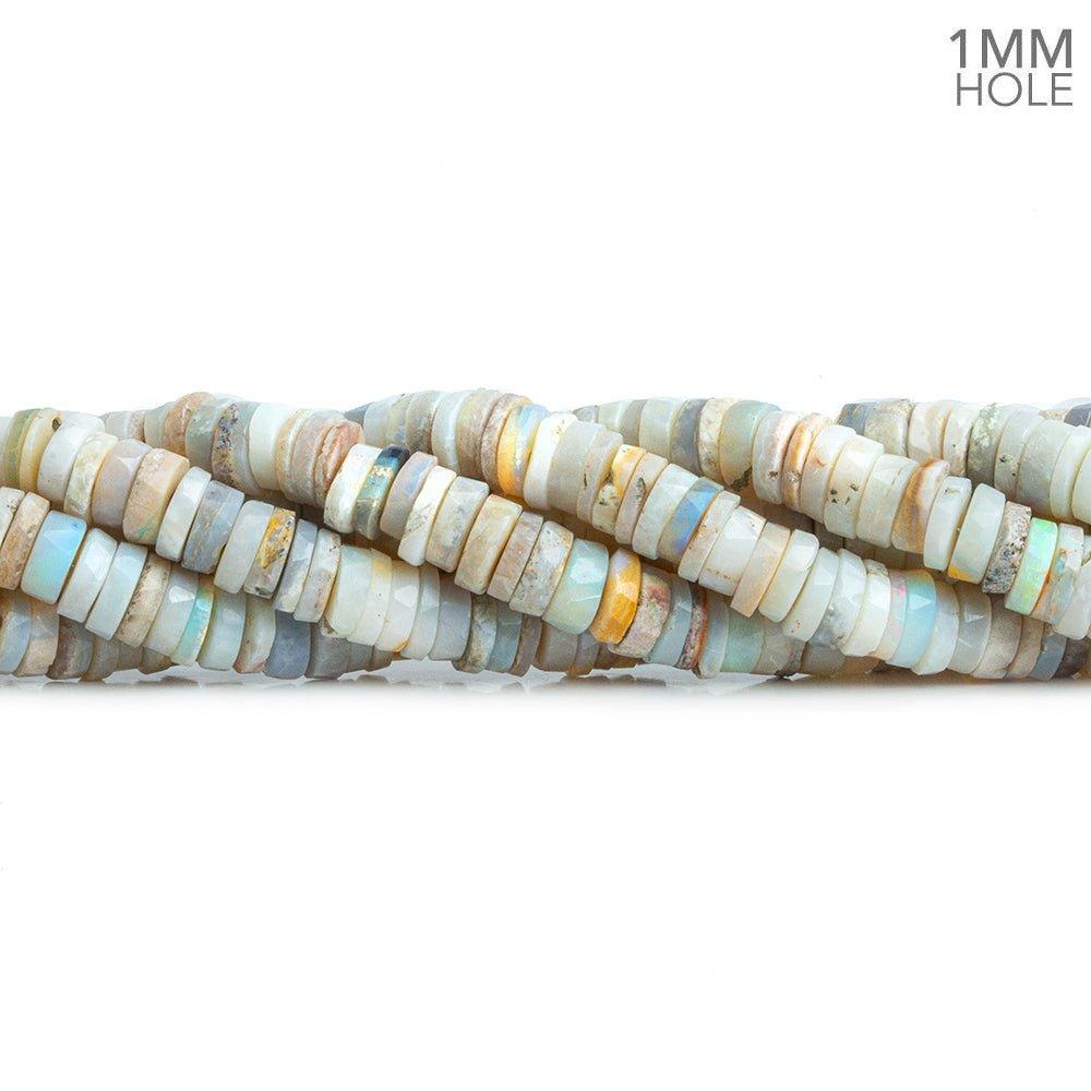 Australian Opal Faceted Heishi Beads 16 inch 195 pieces - The Bead Traders