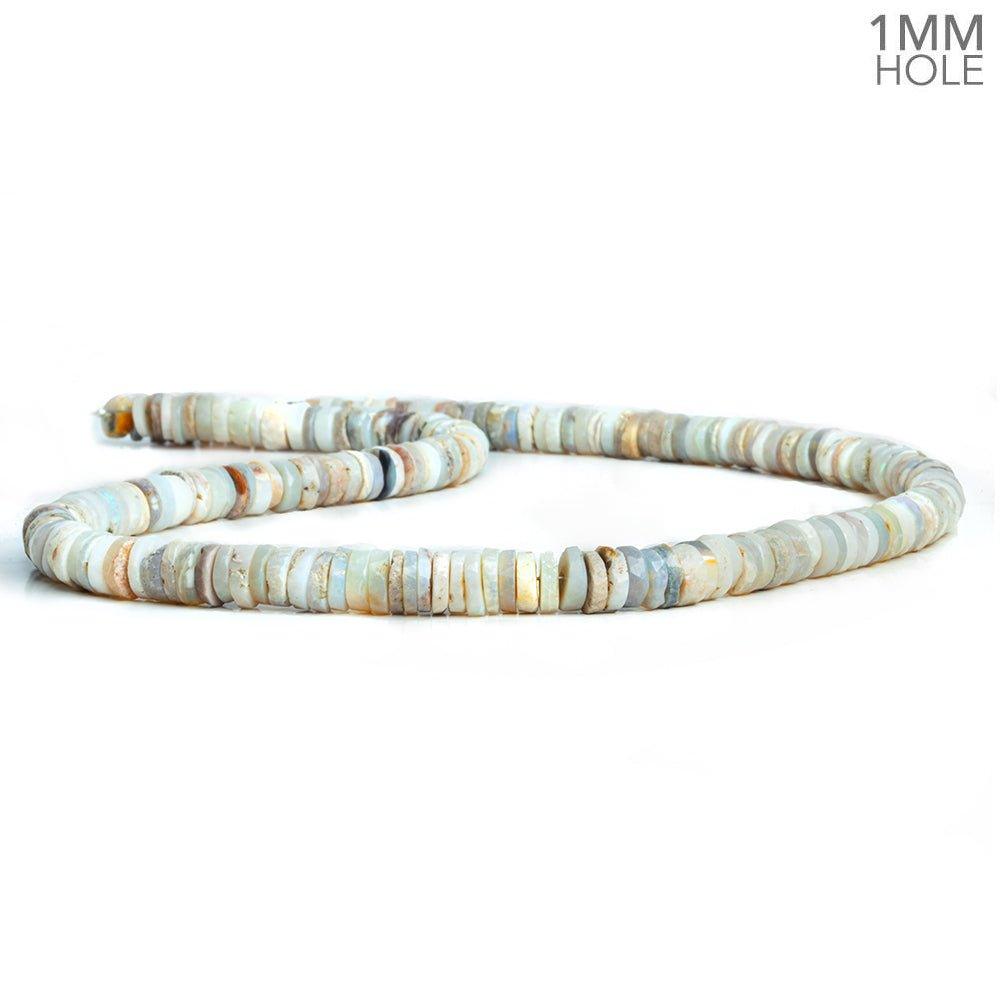 Australian Opal Faceted Heishi Beads 16 inch 195 pieces - The Bead Traders