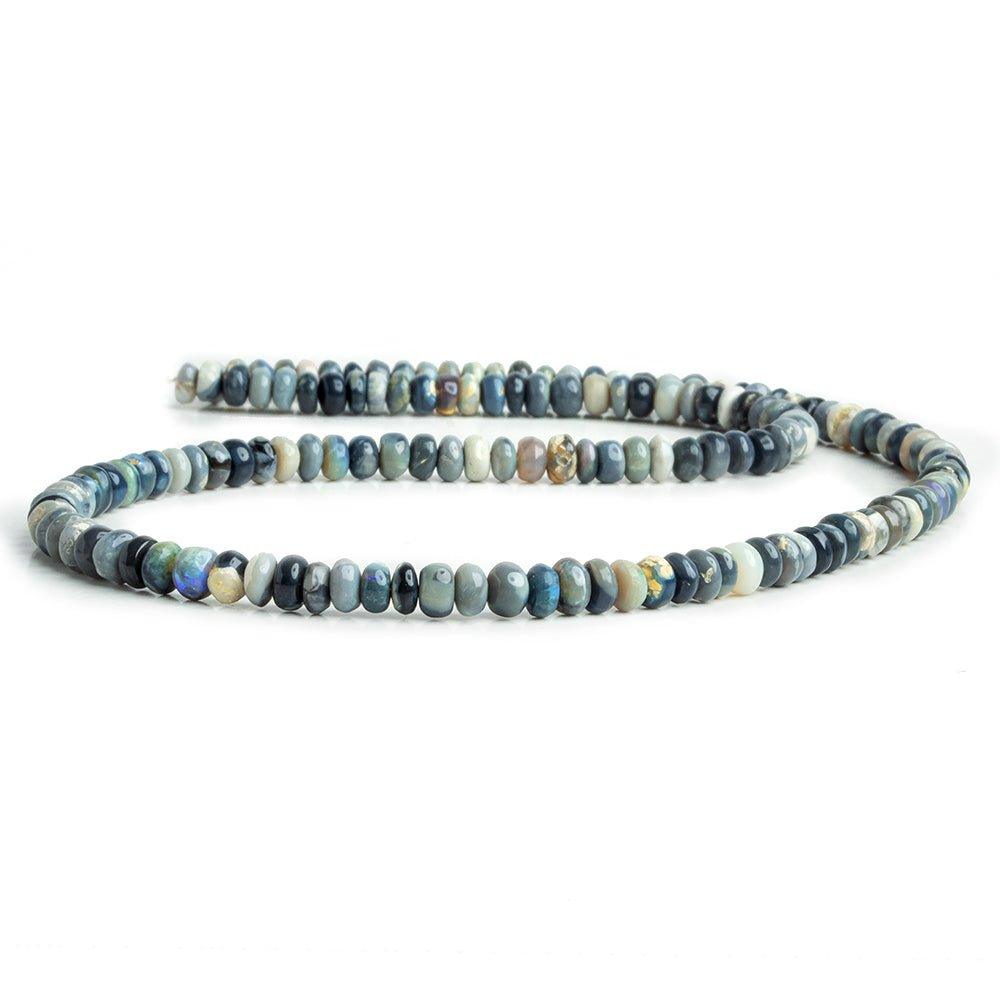 Australian Opal Plain Rondelle Beads 16 inch 165 pieces - The Bead Traders