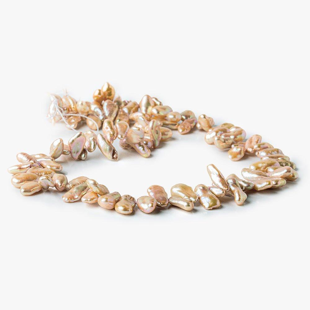 Beige Top Drilled Keshi Freshwater Pearls 15 inch 70 pieces - The Bead Traders