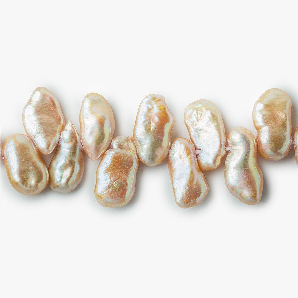 Beige Top Drilled Keshi Freshwater Pearls 15 inch 70 pieces - The Bead Traders