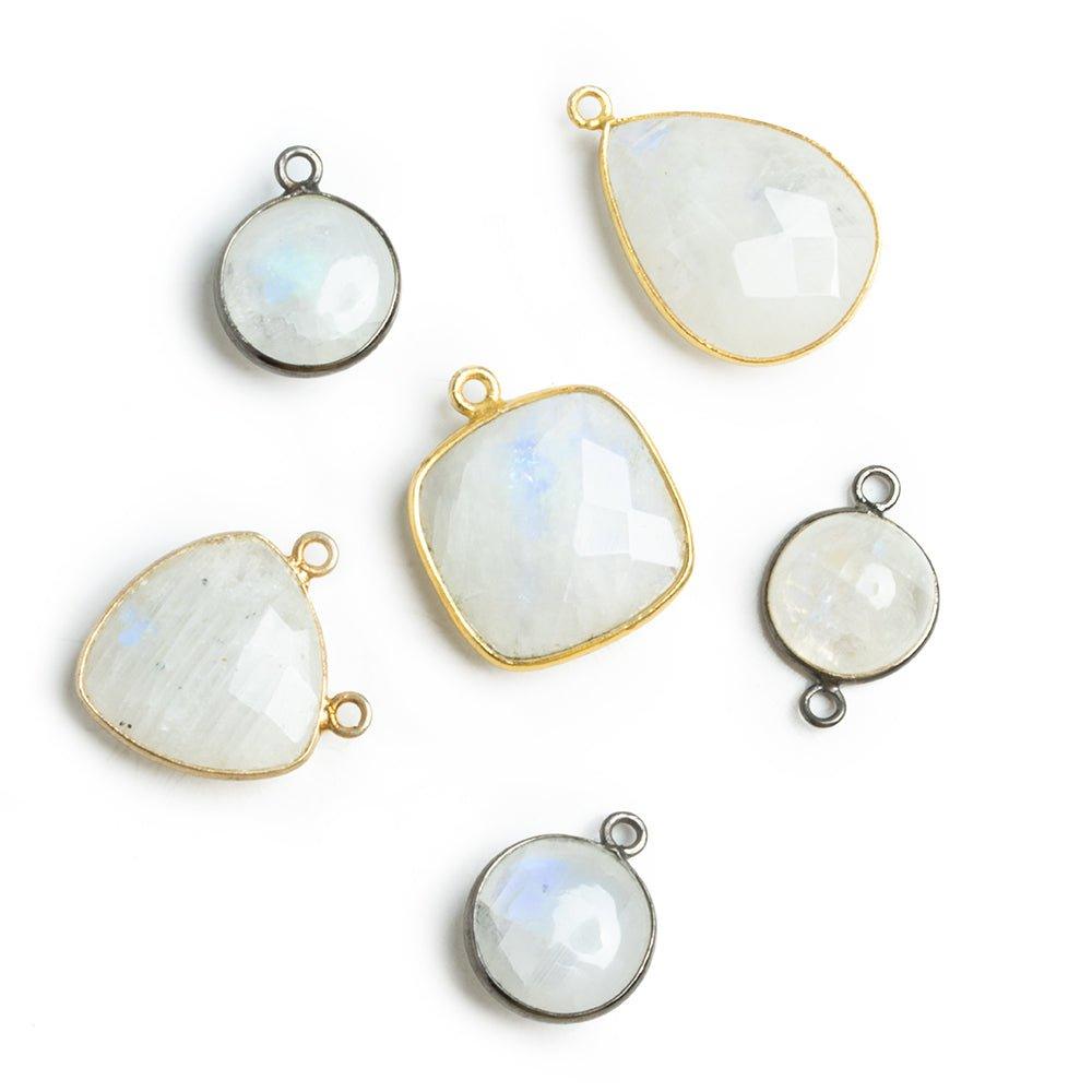 Bezeled Rainbow Moonstone Assortiment - Lot of 6 - The Bead Traders