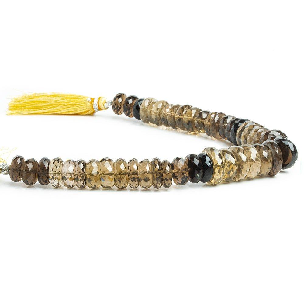 Bi Color Quartz Faceted Rondelle Beads 9 inch 45 pieces - The Bead Traders