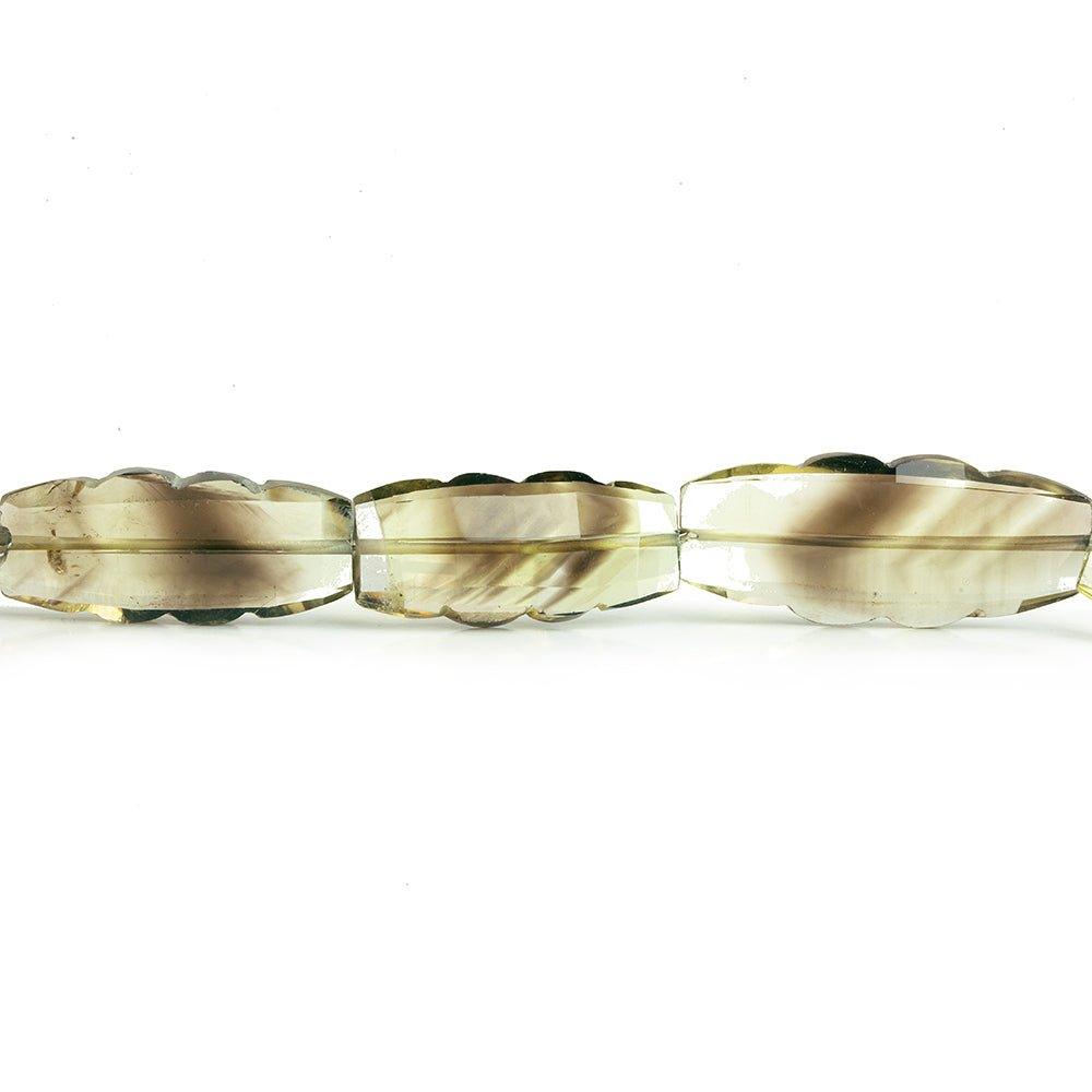 Bi-Color Quartz Fancy Shape Beads 6.5 inch 7 pieces - The Bead Traders