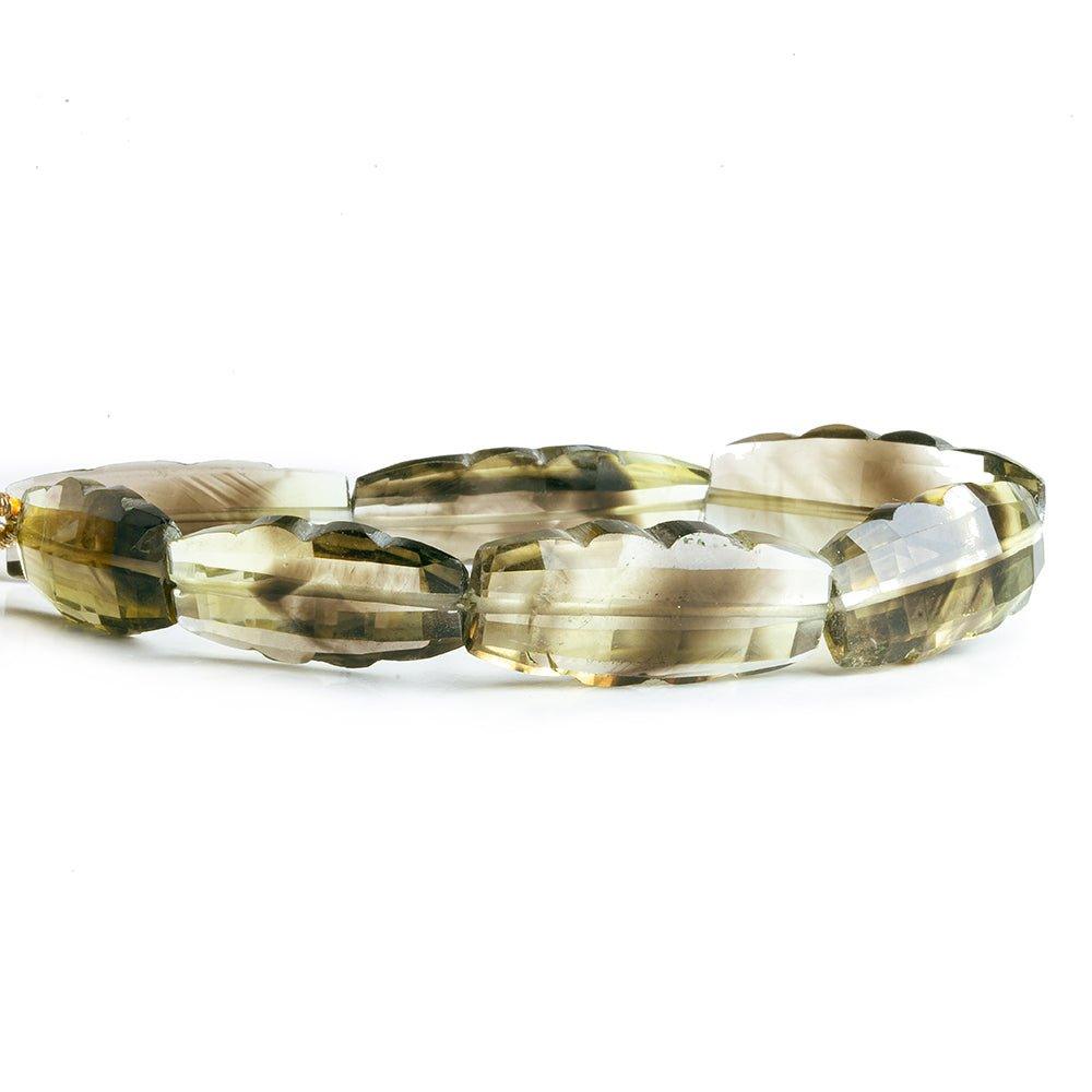 Bi-Color Quartz Fancy Shape Beads 6.5 inch 7 pieces - The Bead Traders