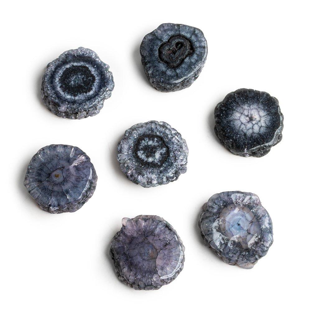 Black Solar Quartz Slice Focal Bead 1 Piece - The Bead Traders