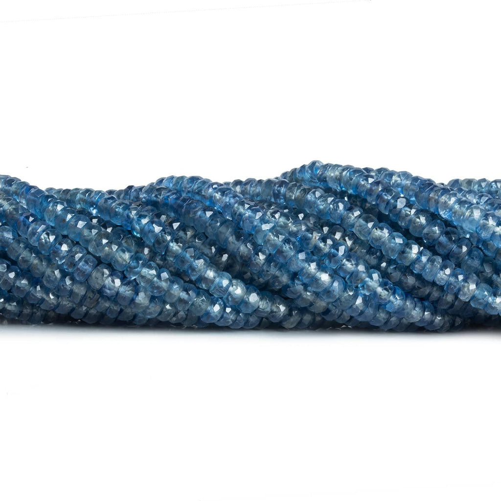 Blue Kyanite Faceted Rondelle Beads 17 inch 190 pieces - The Bead Traders