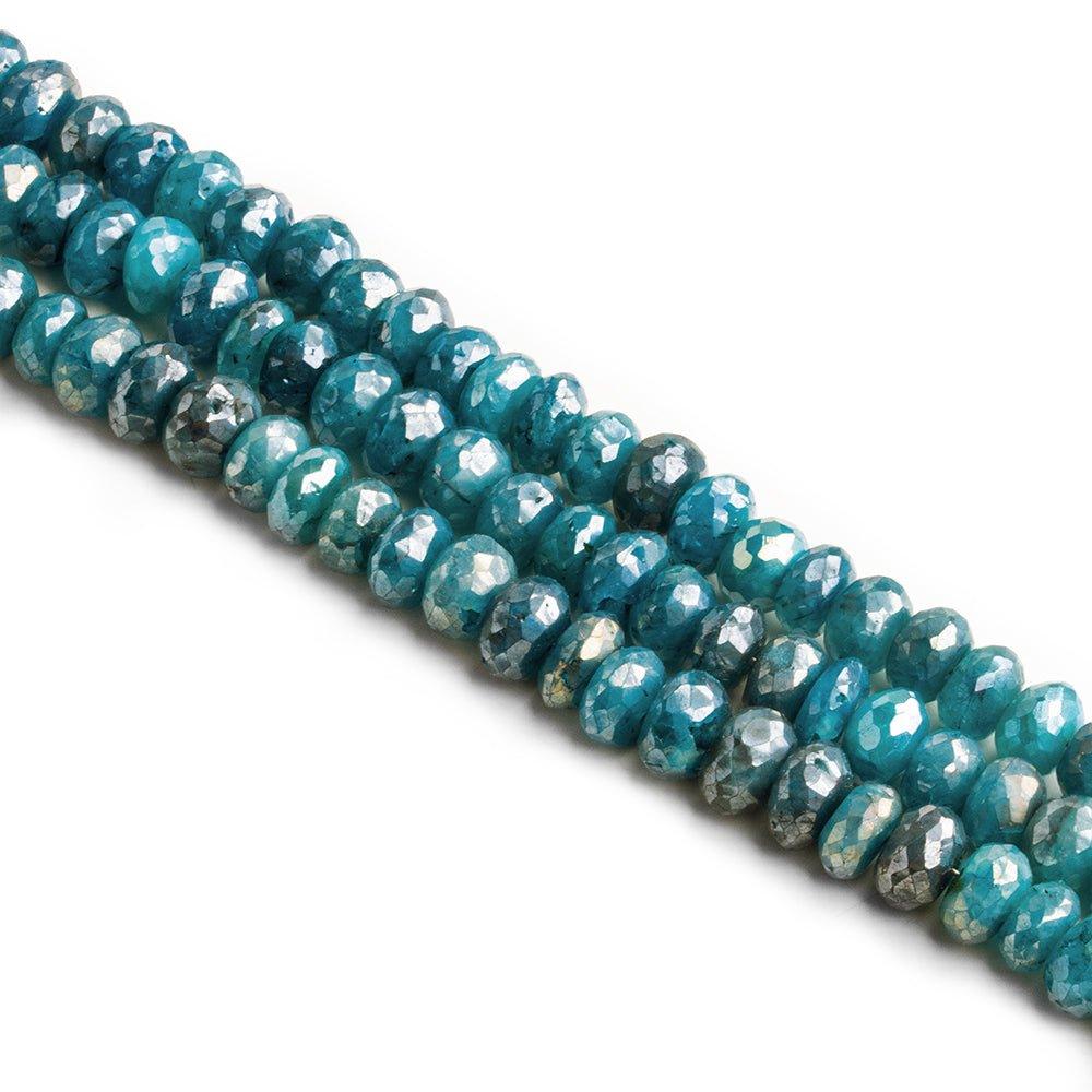 Blue Mystic Moonstone Rondelles - Lot of 3 - The Bead Traders