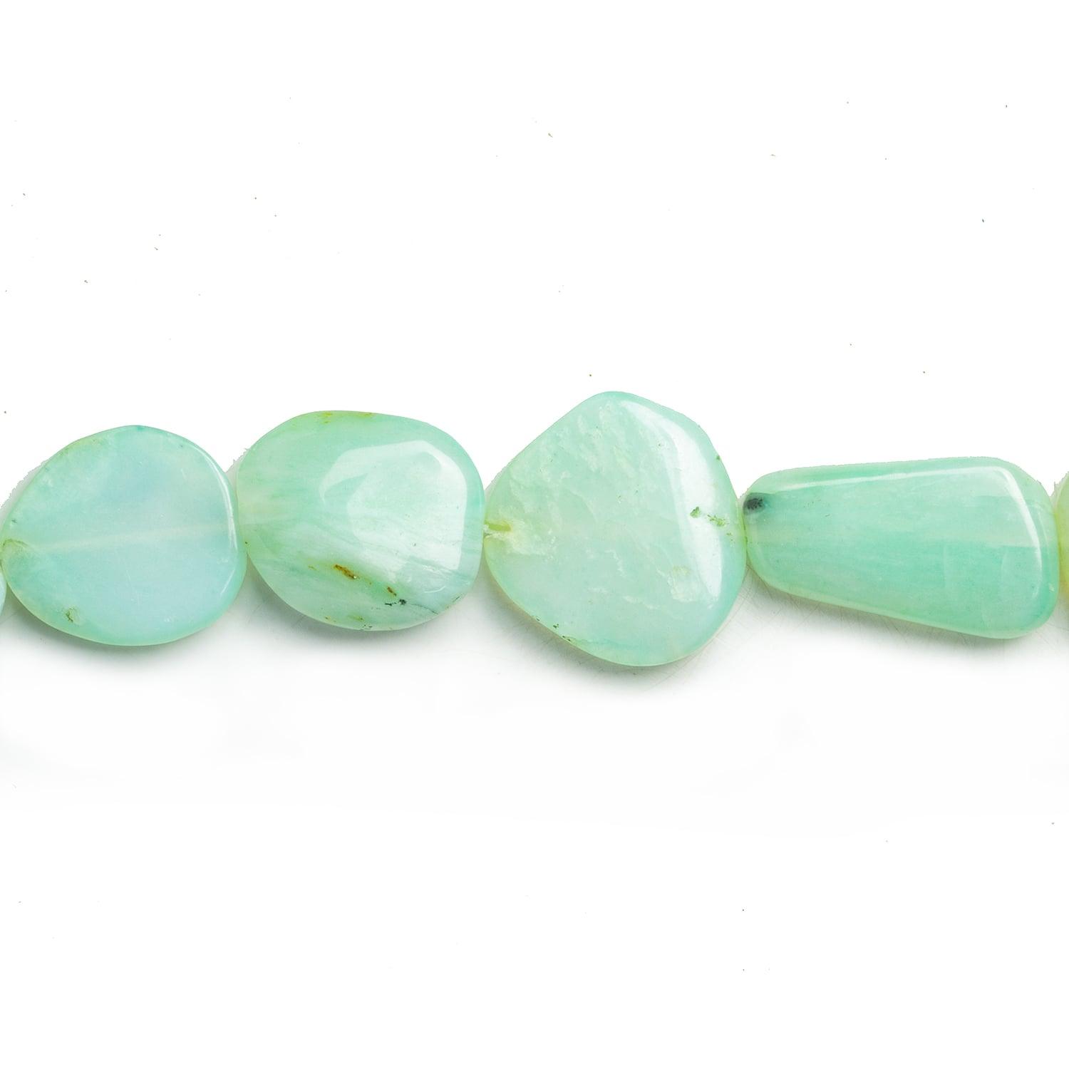 Blue Peruvian Opal Plain Nuggets 16 inch 19 beads - The Bead Traders