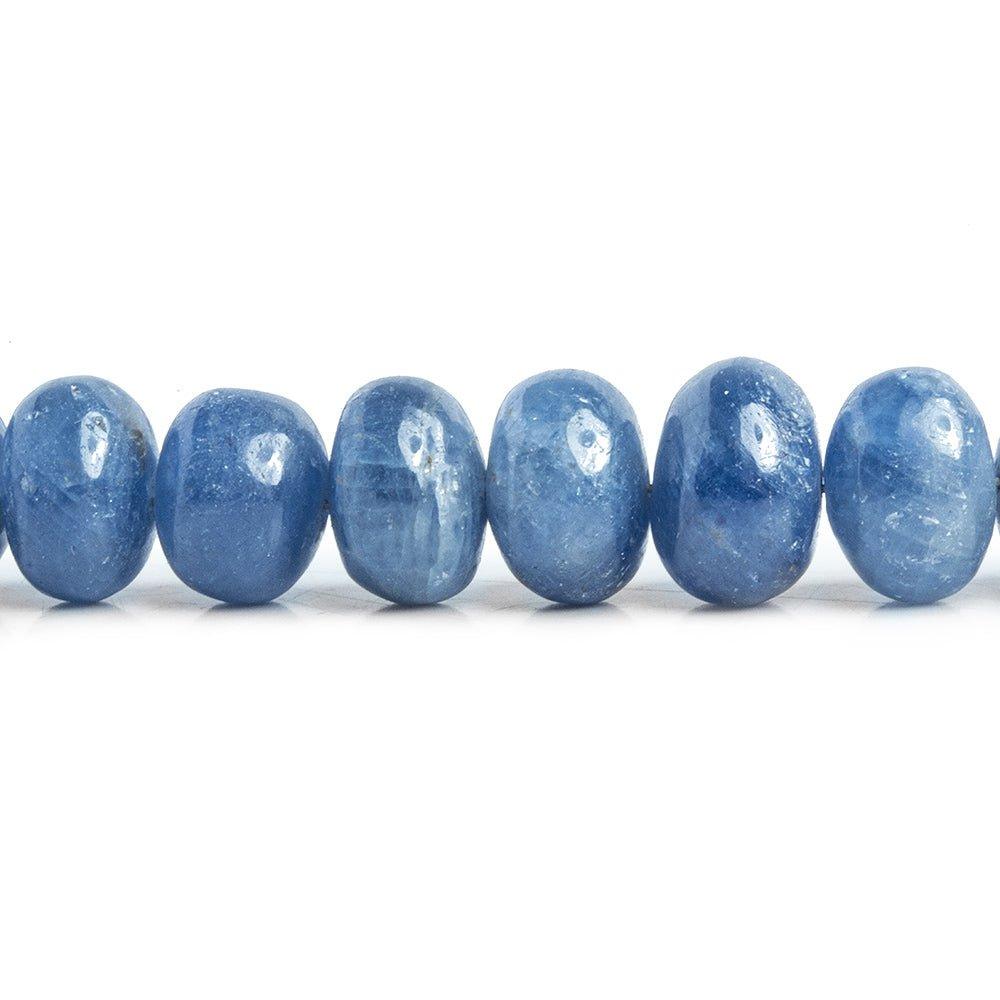 Blue Sapphire Plain Rondelle Beads 18 inch 95 pieces - The Bead Traders