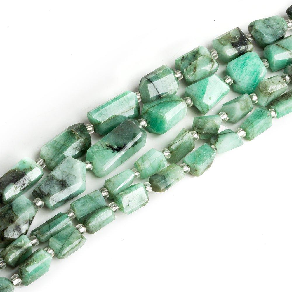 Brazilian Emerald Faceted Nuggets - Lot of 4 - The Bead Traders