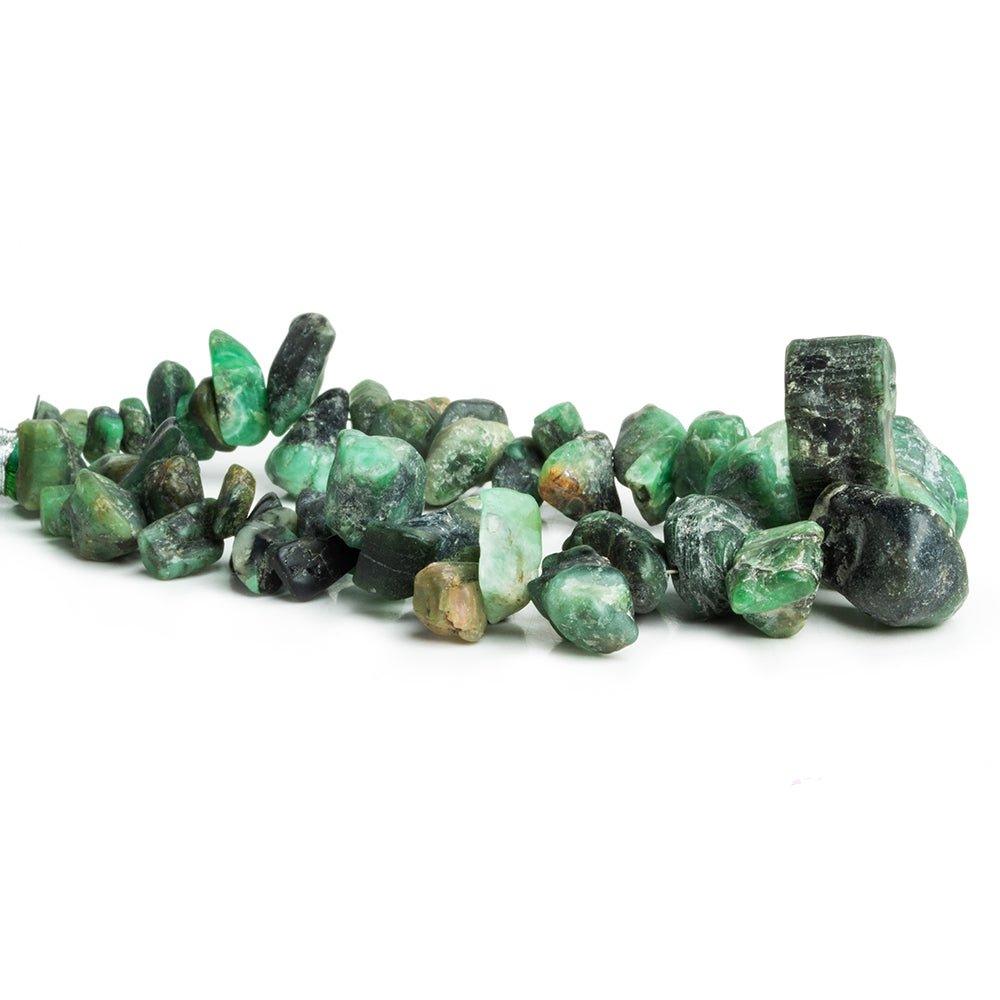 Brazilian Emerald Top Drilled Tumbled Crystal 7.50 inch 45 Beads - The Bead Traders