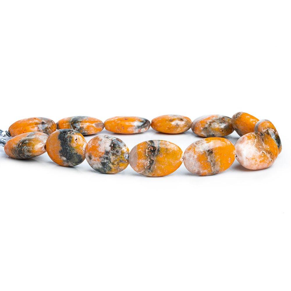 Bumblebee Jasper Plain Oval Beads 7.5 inch 12 pieces - The Bead Traders