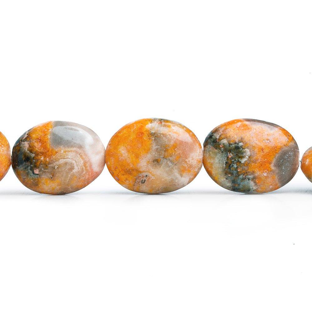 Bumblebee Jasper Plain Oval Beads 7.5 inch 12 pieces - The Bead Traders