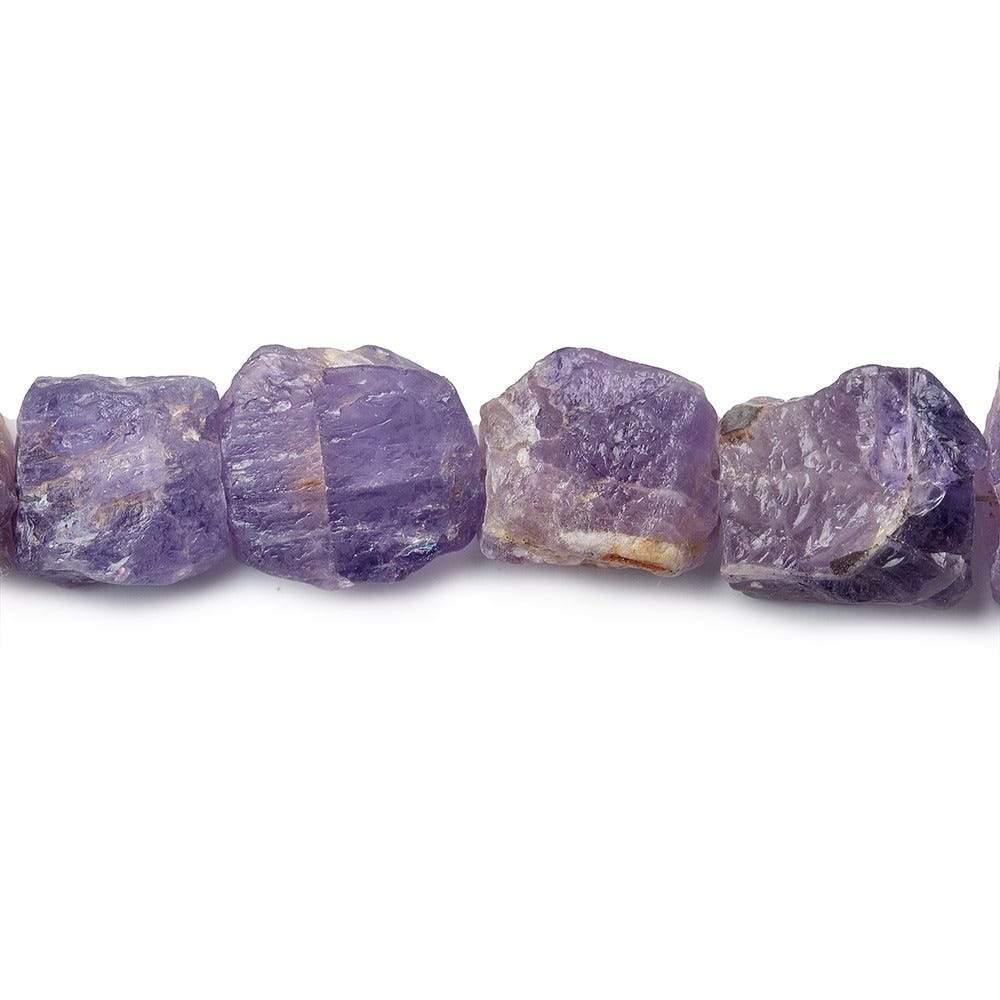 Cape Amethyst Beads Tumbled Hammer Faceted Square 8 inch 15 pieces - The Bead Traders