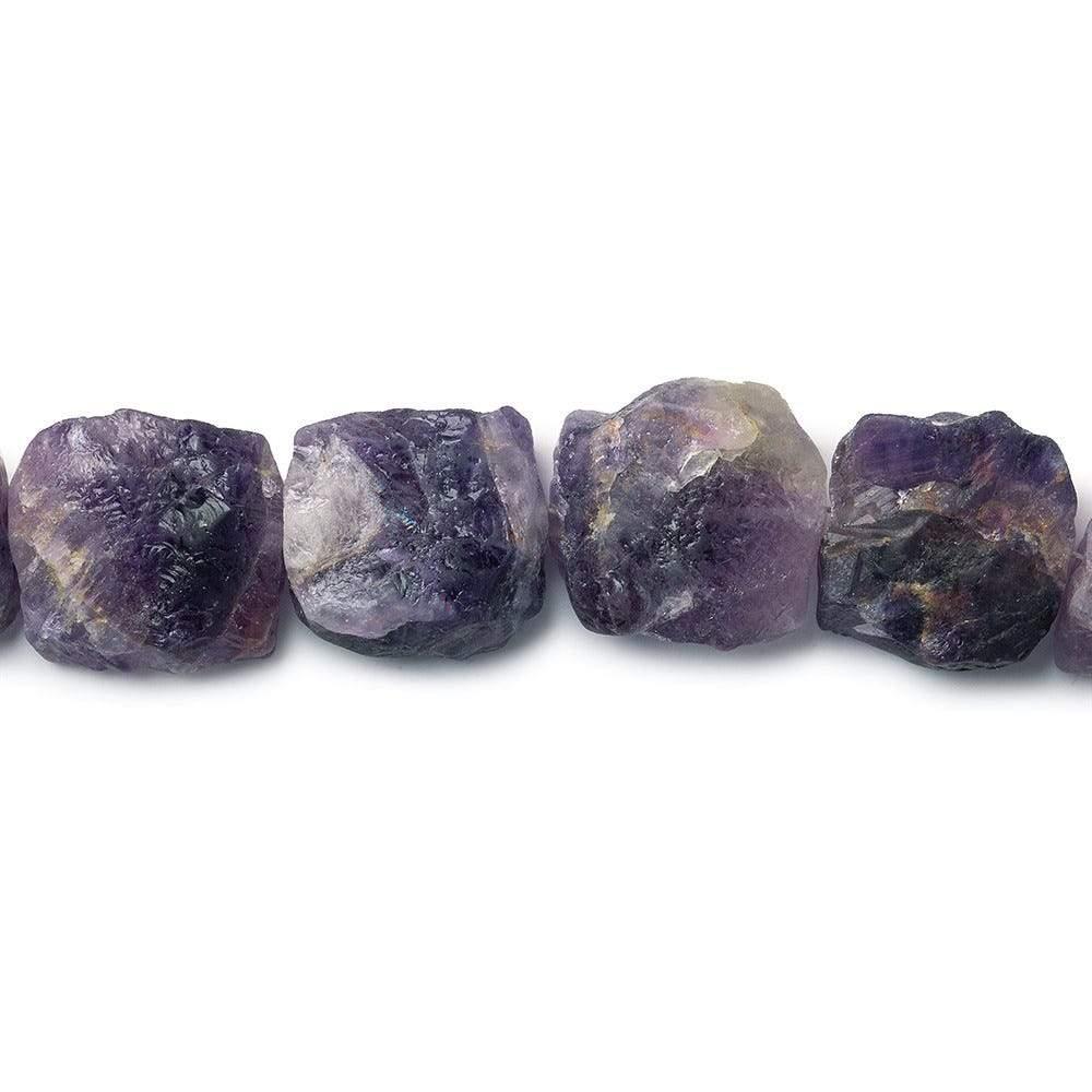 Cape Amethyst Beads Tumbled Hammer Faceted Square 8 inch 15 pieces - The Bead Traders