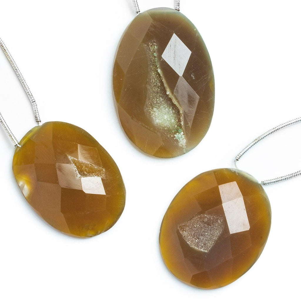 Caramel Yellow Agate Drusy Gem Focal Bead 1 Piece - The Bead Traders