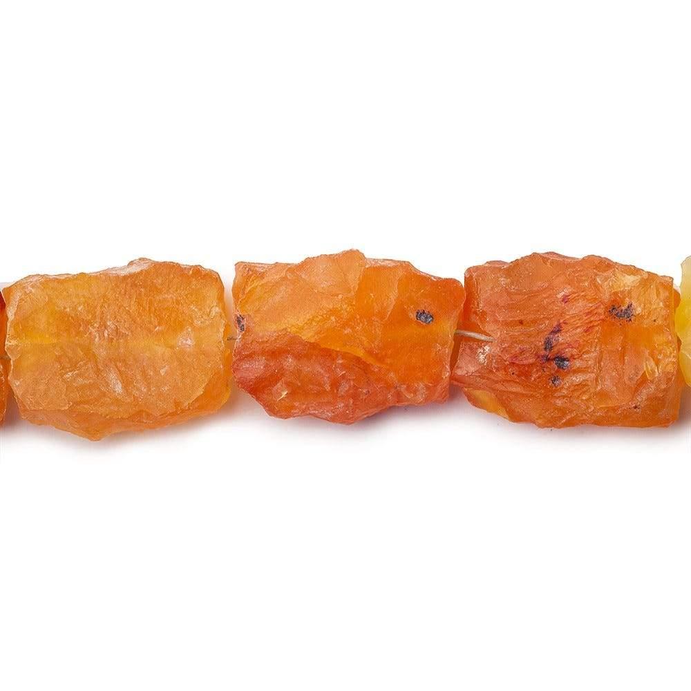 Caribbean Melon Agate Beads Hammer Faceted Rectangle - The Bead Traders