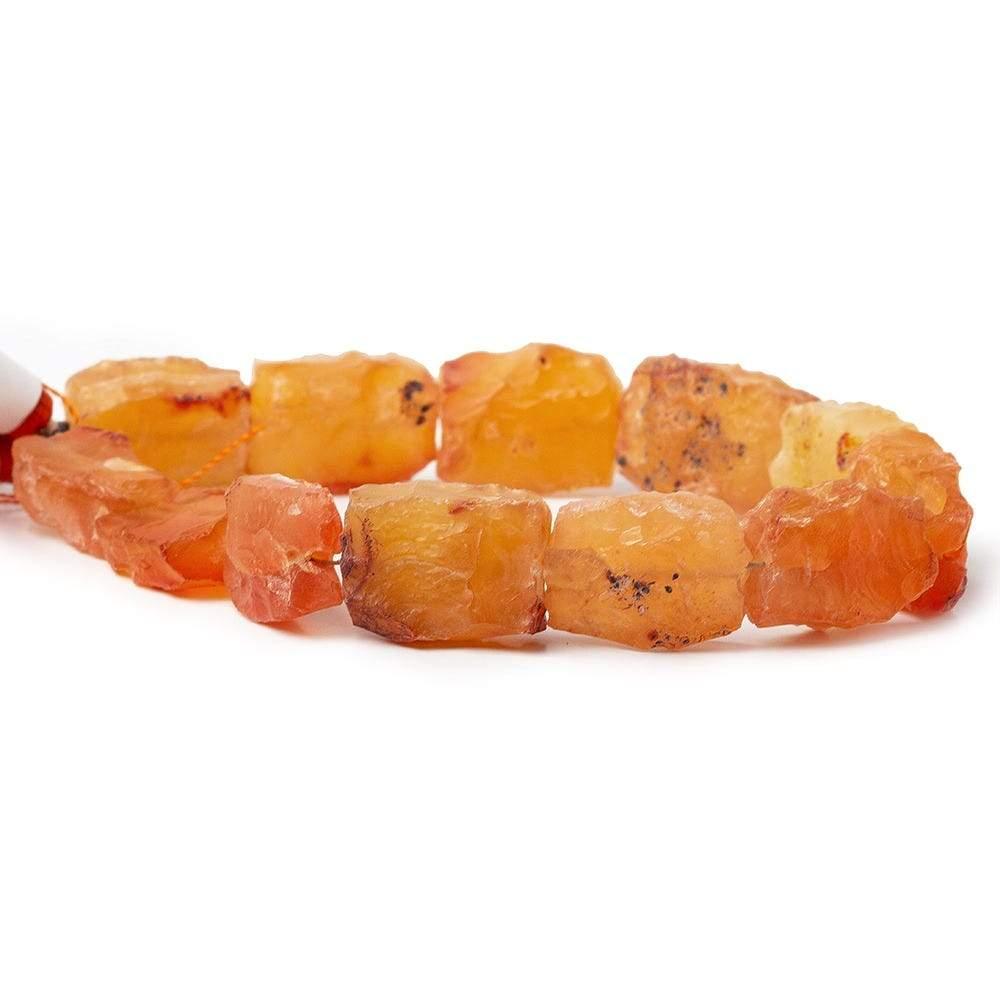 Caribbean Melon Agate Beads Hammer Faceted Rectangle - The Bead Traders