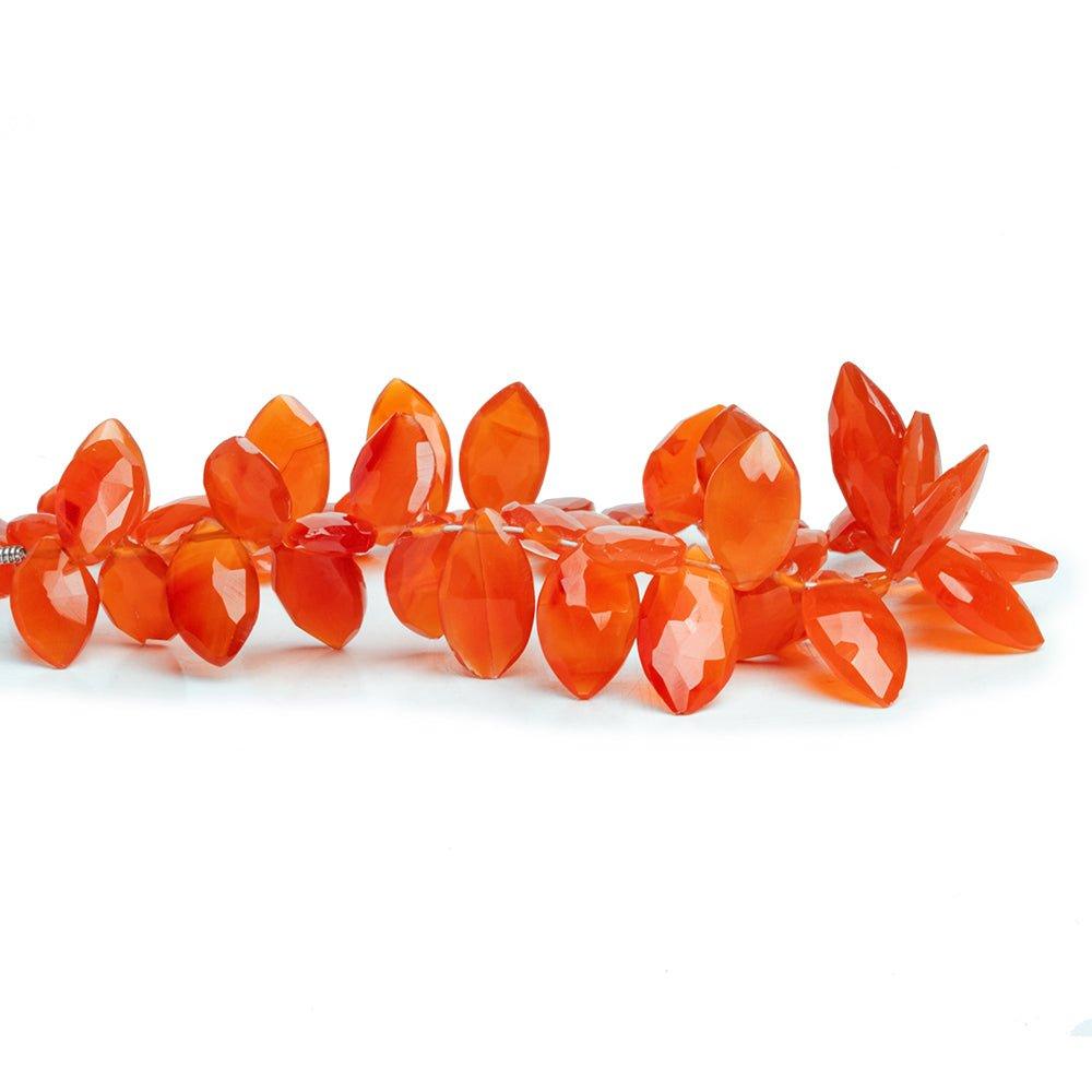 Carnelian Faceted Marquise Beads 7 inch 50 pieces - The Bead Traders