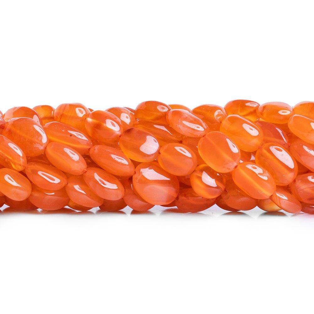 Carnelian Plain Oval Beads 15 inch 35 pieces - The Bead Traders