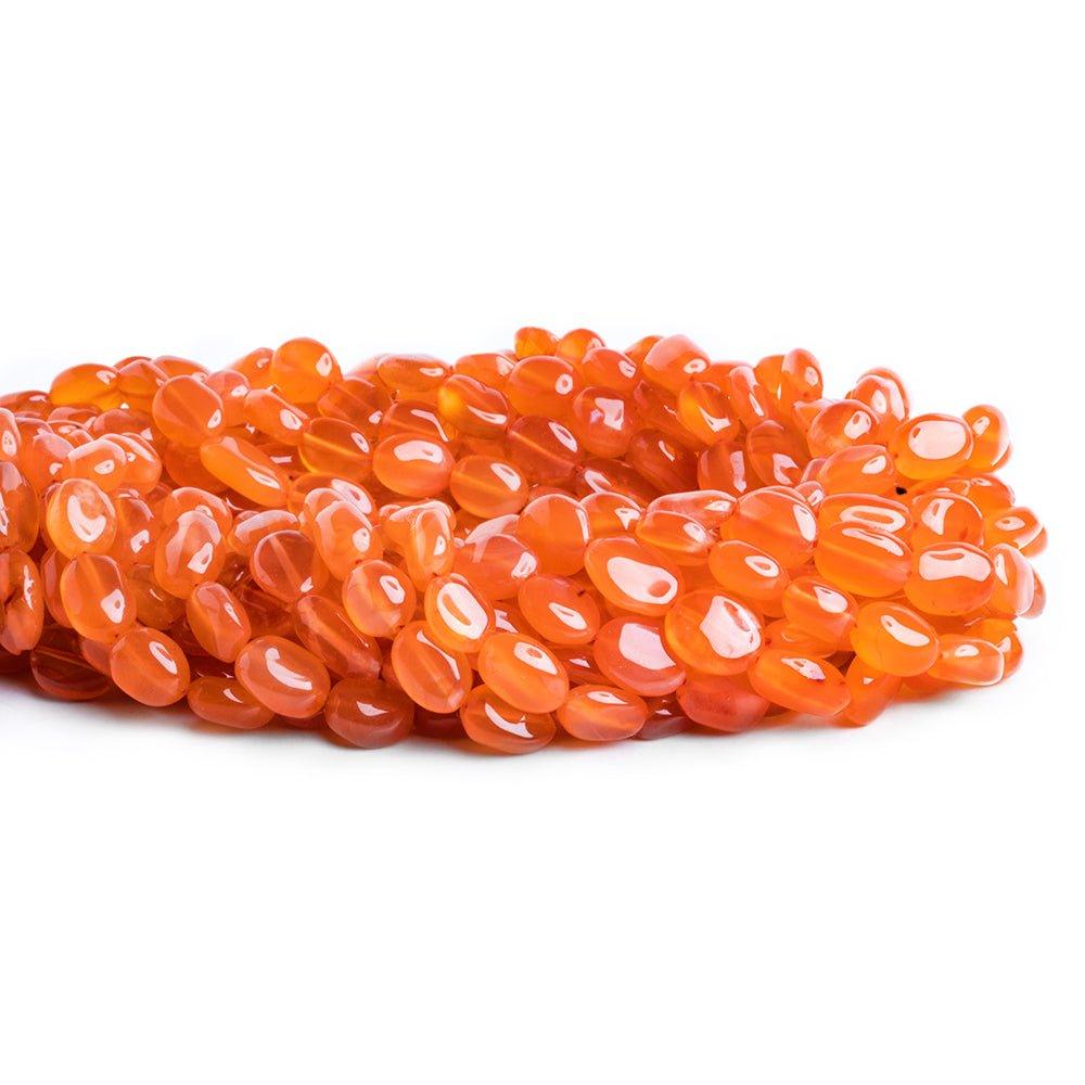 Carnelian Plain Oval Beads 15 inch 35 pieces - The Bead Traders