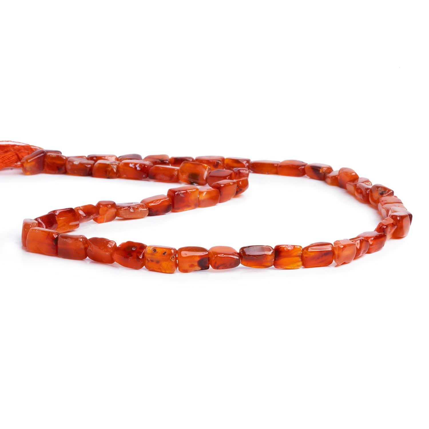 Carnelian Plain Rectangles 14 inch 50 beads - The Bead Traders