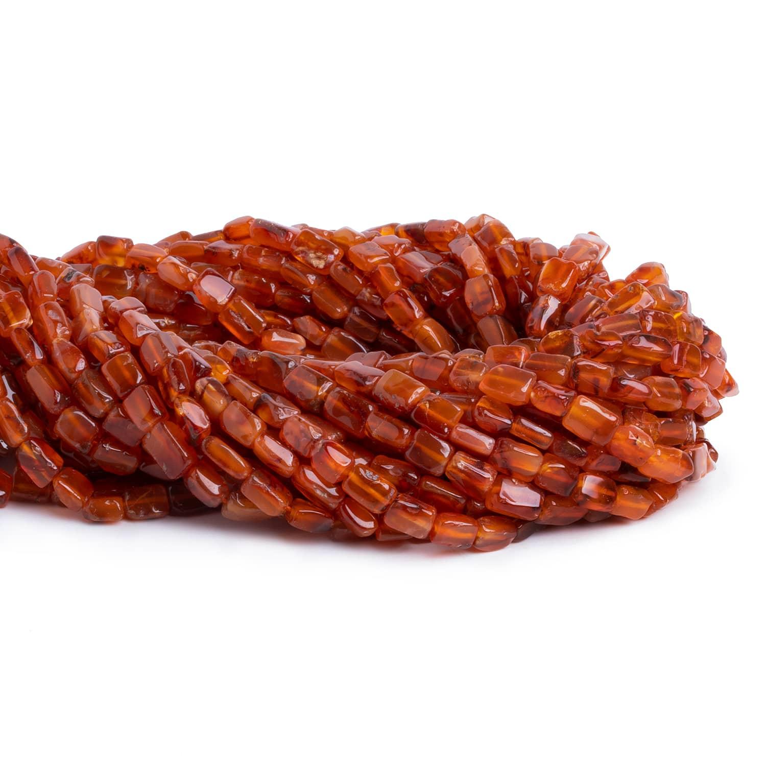 Carnelian Plain Rectangles 14 inch 50 beads - The Bead Traders