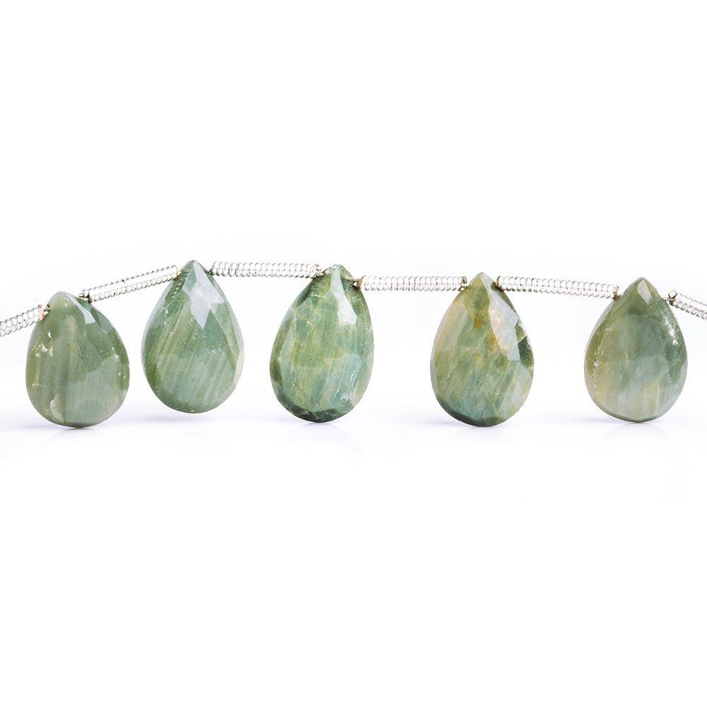 Cats Eye Quartz Beads Faceted 10-12mm Top Drilled Pears - The Bead Traders