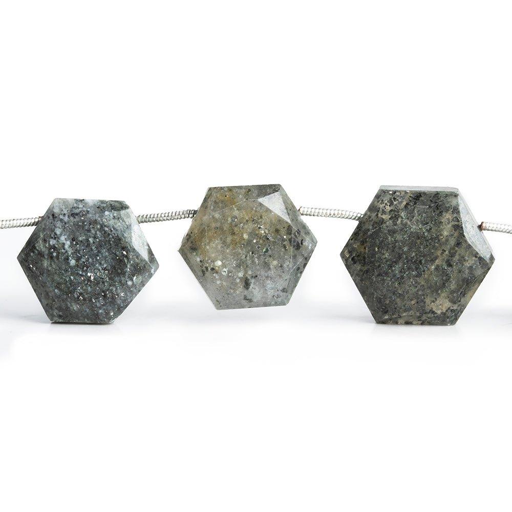Celestial Quartz Hexagon Star Beads 8 inch 11 pieces - The Bead Traders