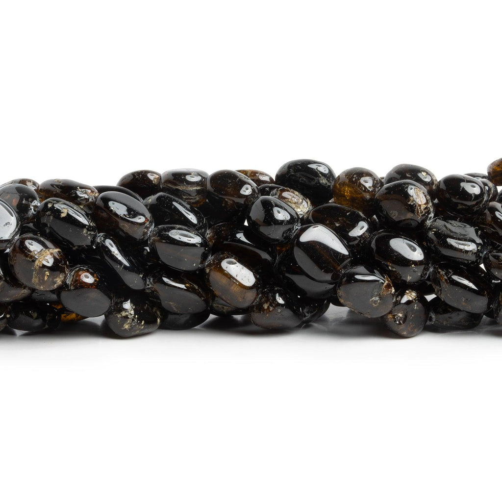 Chocolate Tourmaline Plain Nuggets 16 inch 35 beads - The Bead Traders