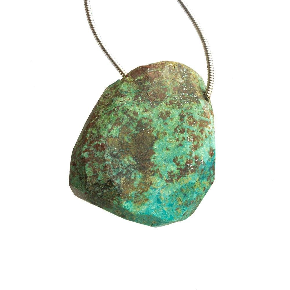 Chrysocolla Faceted Nugget Focal Bead 1 Piece - The Bead Traders