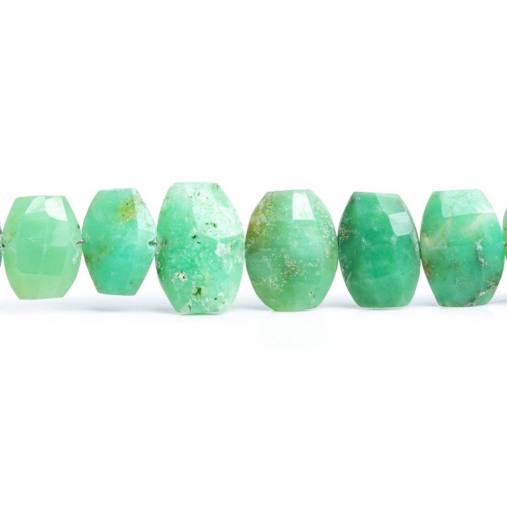 Chrysoprase Faceted Cushion Beads 6 inch 18 pieces - The Bead Traders