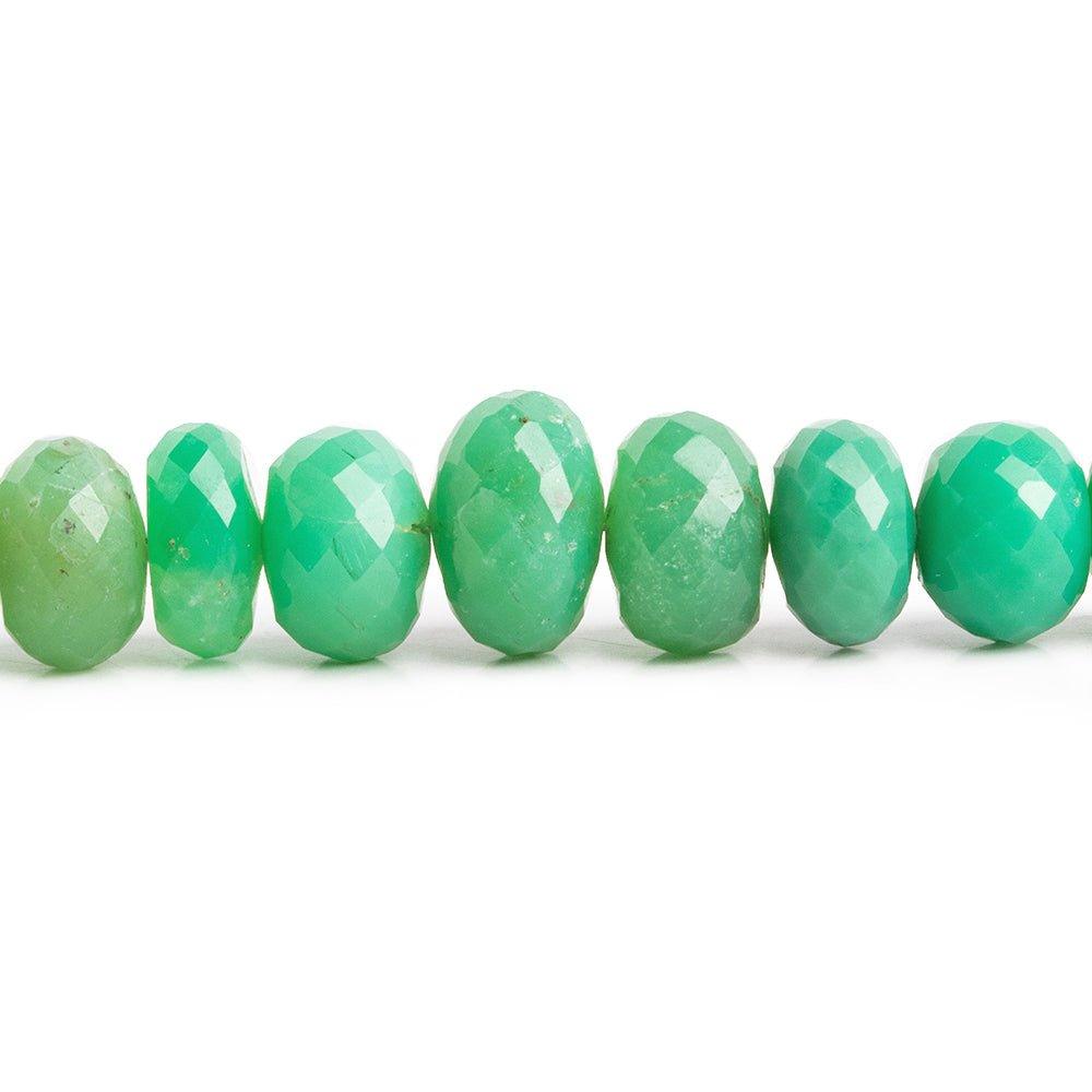 Chrysoprase Faceted Rondelle Beads 8 inch 28 pieces - The Bead Traders