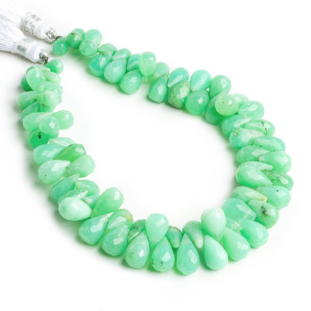 Chrysoprase Faceted Teardrop Beads 8 inch 75 pieces - The Bead Traders