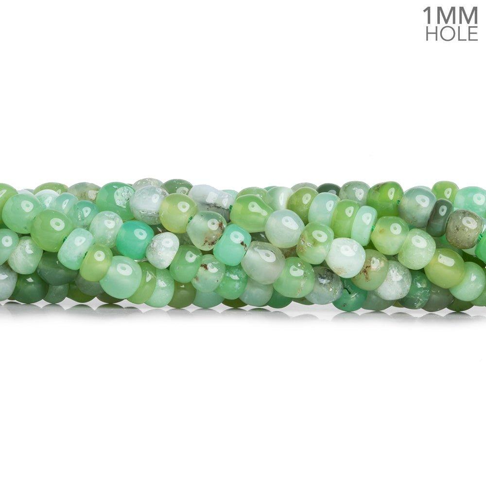 Chrysoprase Plain Rondelle Beads 16 inch 120 pieces - The Bead Traders