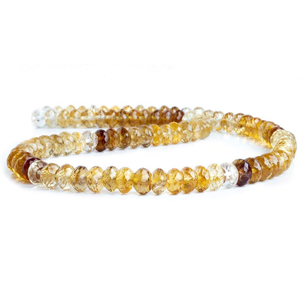 Citrine Faceted Rondelle Beads 16 pieces 92 pieces - The Bead Traders