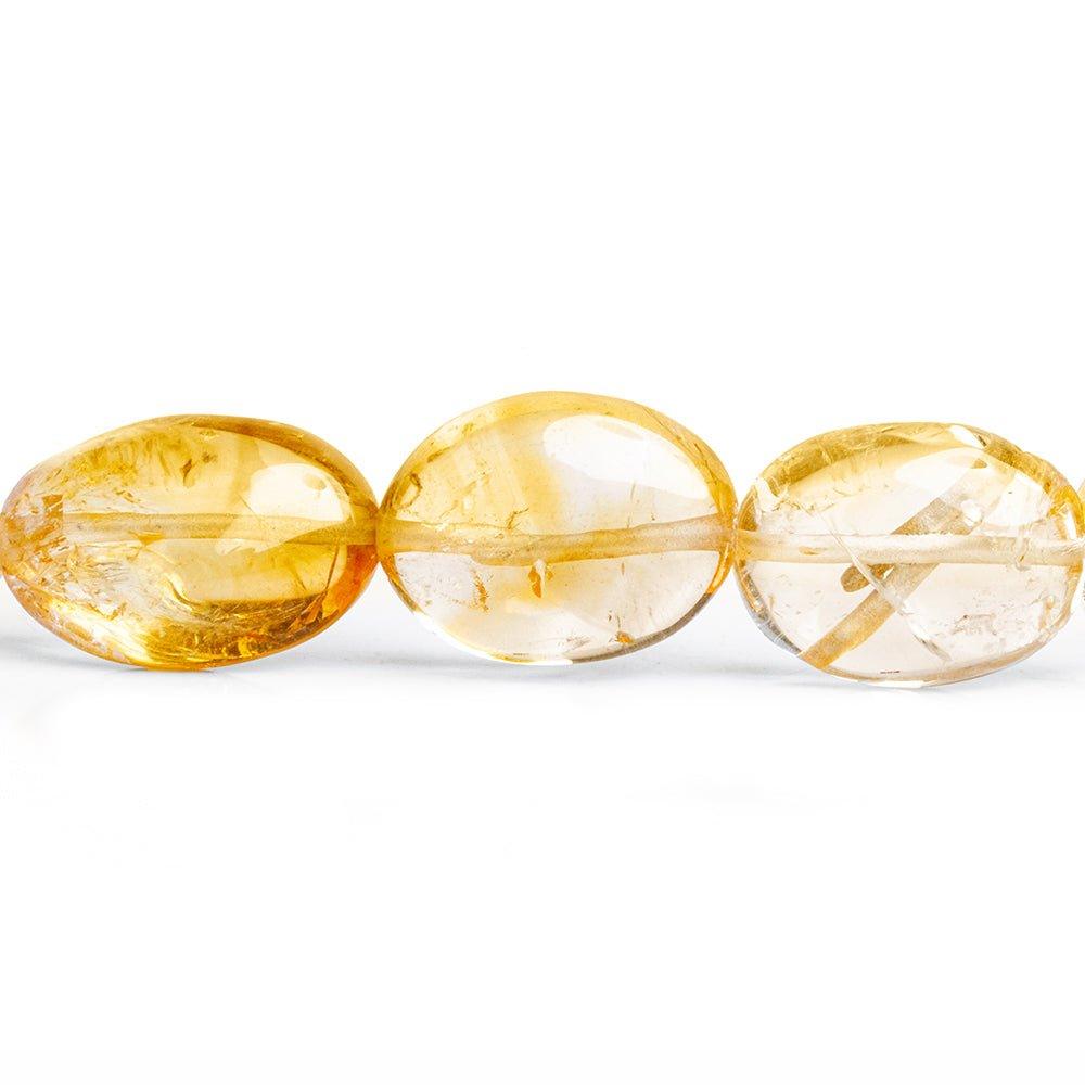 Citrine Plain Ovals 7 inch 13 beads - The Bead Traders