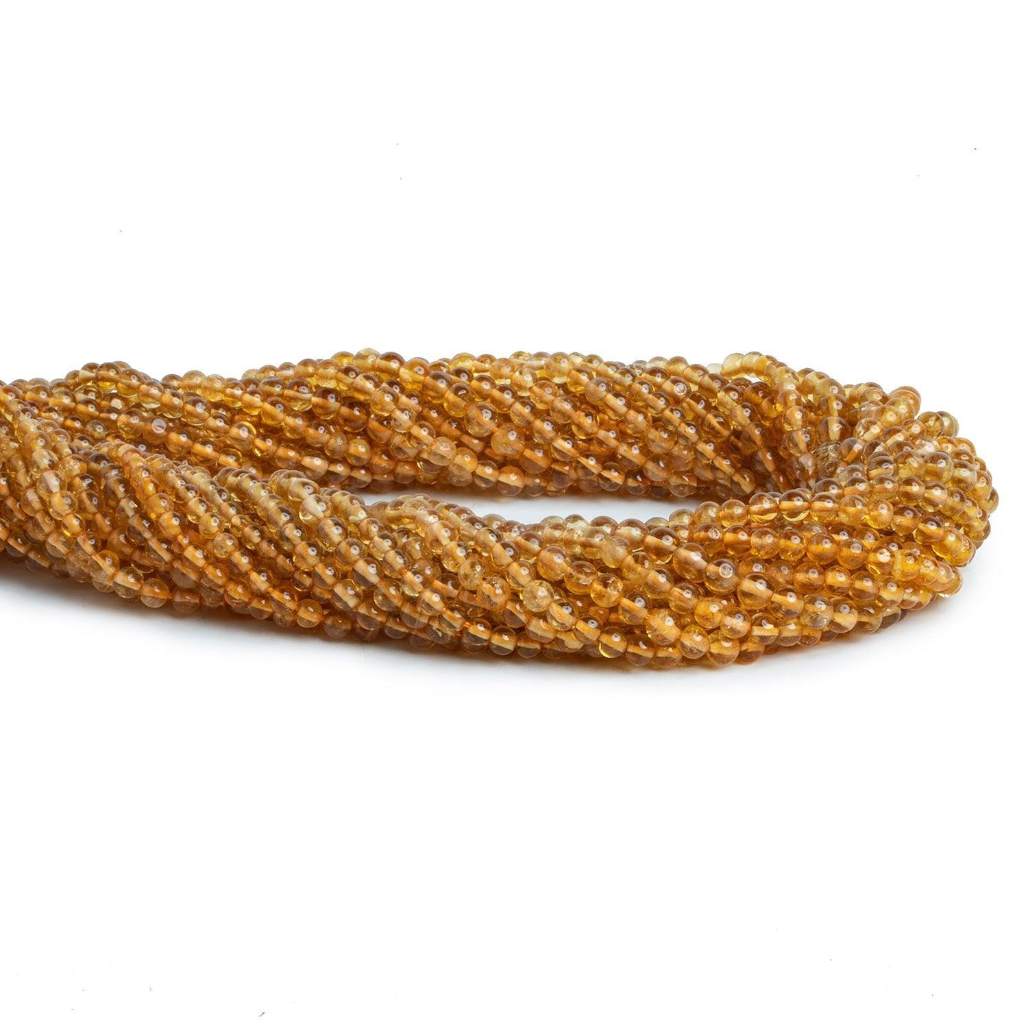 Citrine Plain Round Beads 14 inch 115 pieces - The Bead Traders