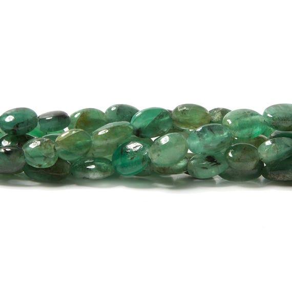 Colombian Emerald plain nugget Beads 14 inch 55 pieces - The Bead Traders