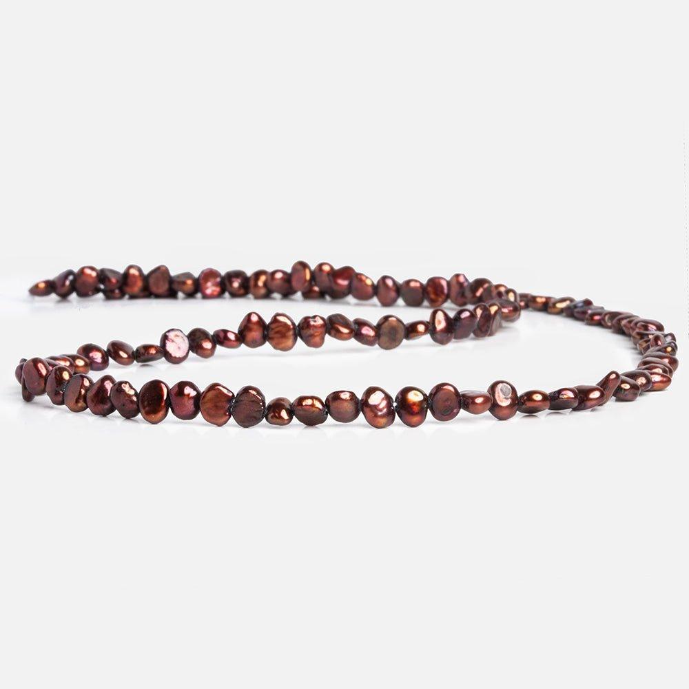 Copper Red Baroque Freshwater Pearls 16 inch 105 pieces - The Bead Traders