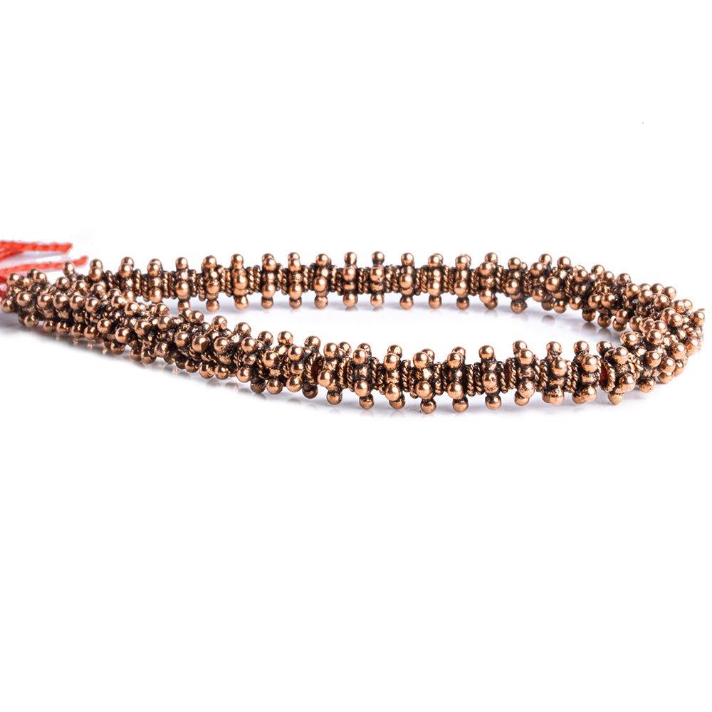 Copper Star Spacer with Twisted Rope Beads 8 inch 55 pieces - The Bead Traders