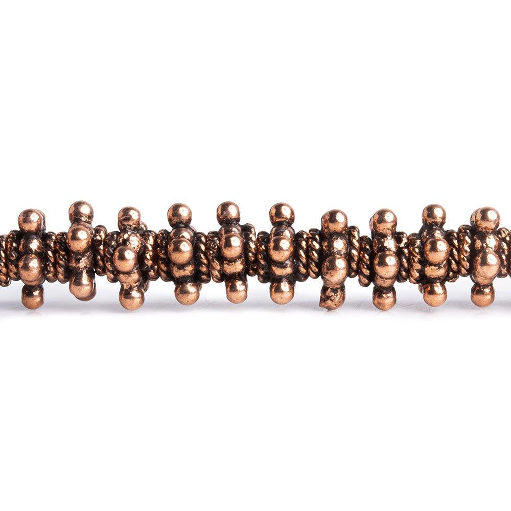 Copper Star Spacer with Twisted Rope Beads 8 inch 55 pieces - The Bead Traders