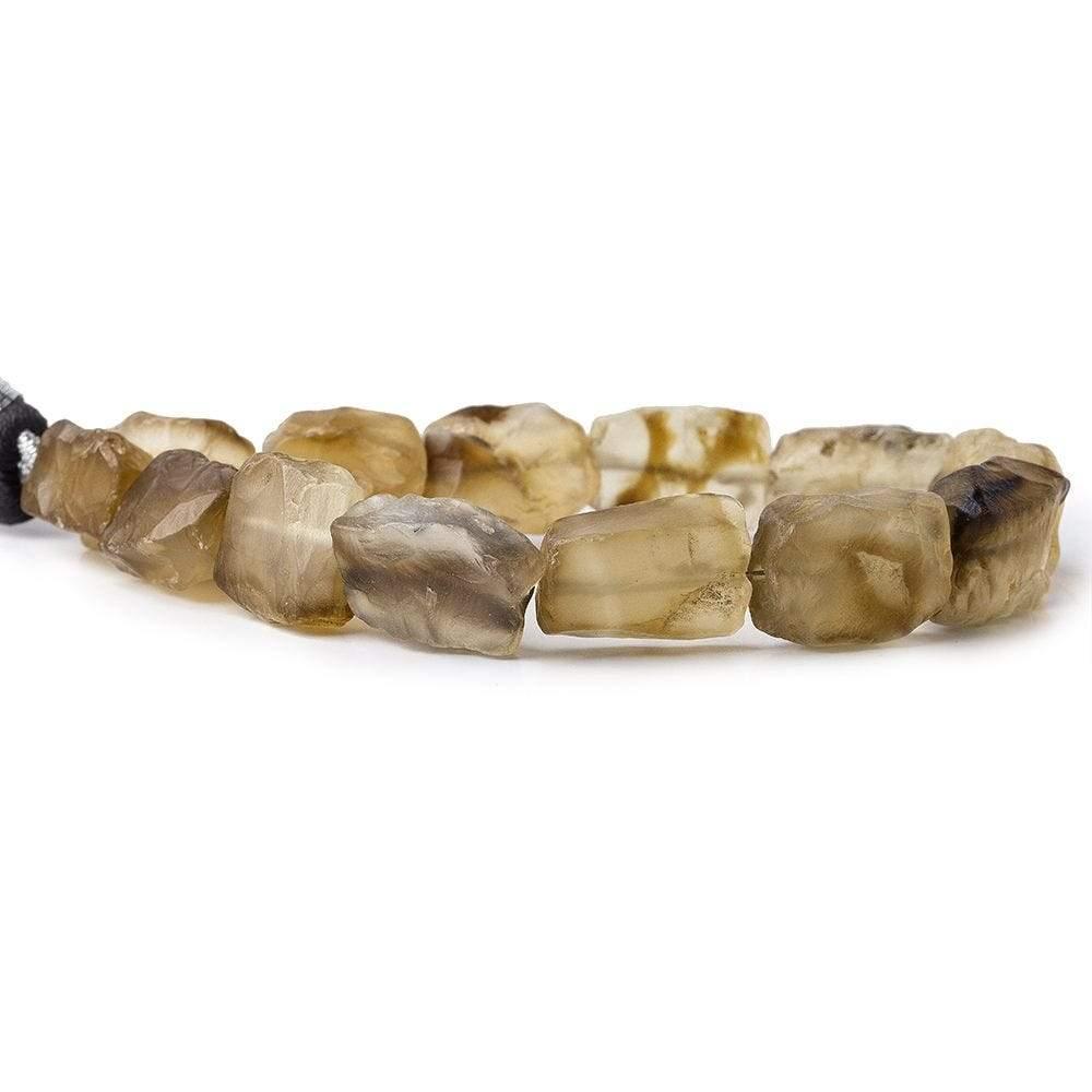 Cream Agate Tumbled Hammer Faceted Rectangle Beads - The Bead Traders