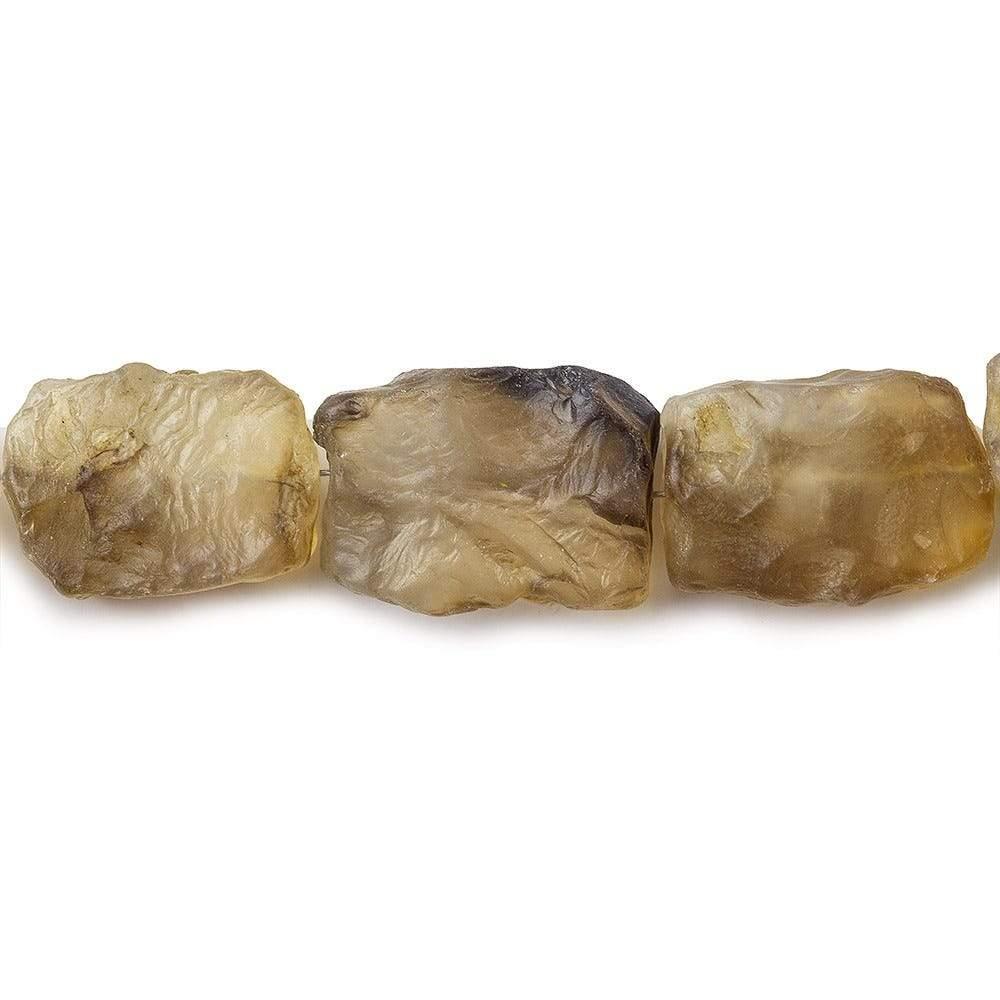 Cream Agate Tumbled Hammer Faceted Rectangle Beads - The Bead Traders